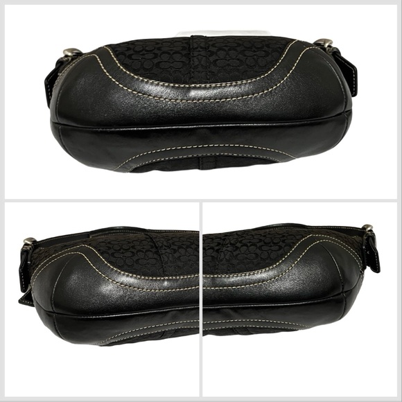 Coach Vintage Soho Leather & Signature Jacquard Mini Hobo Shoulder Bag - Picture 9 of 11